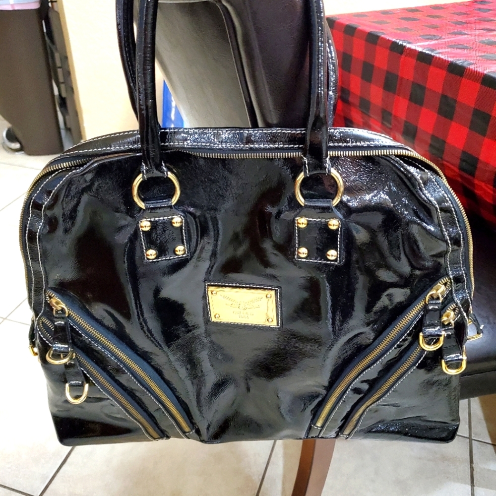 Black Patent Leather Satchel NWOT